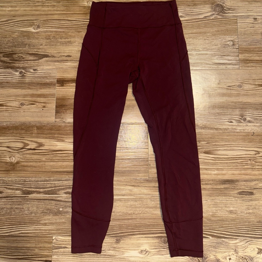 Lululemon Wunder Train High-Rise Tight 25” – Burgundy Garnet – Size 6